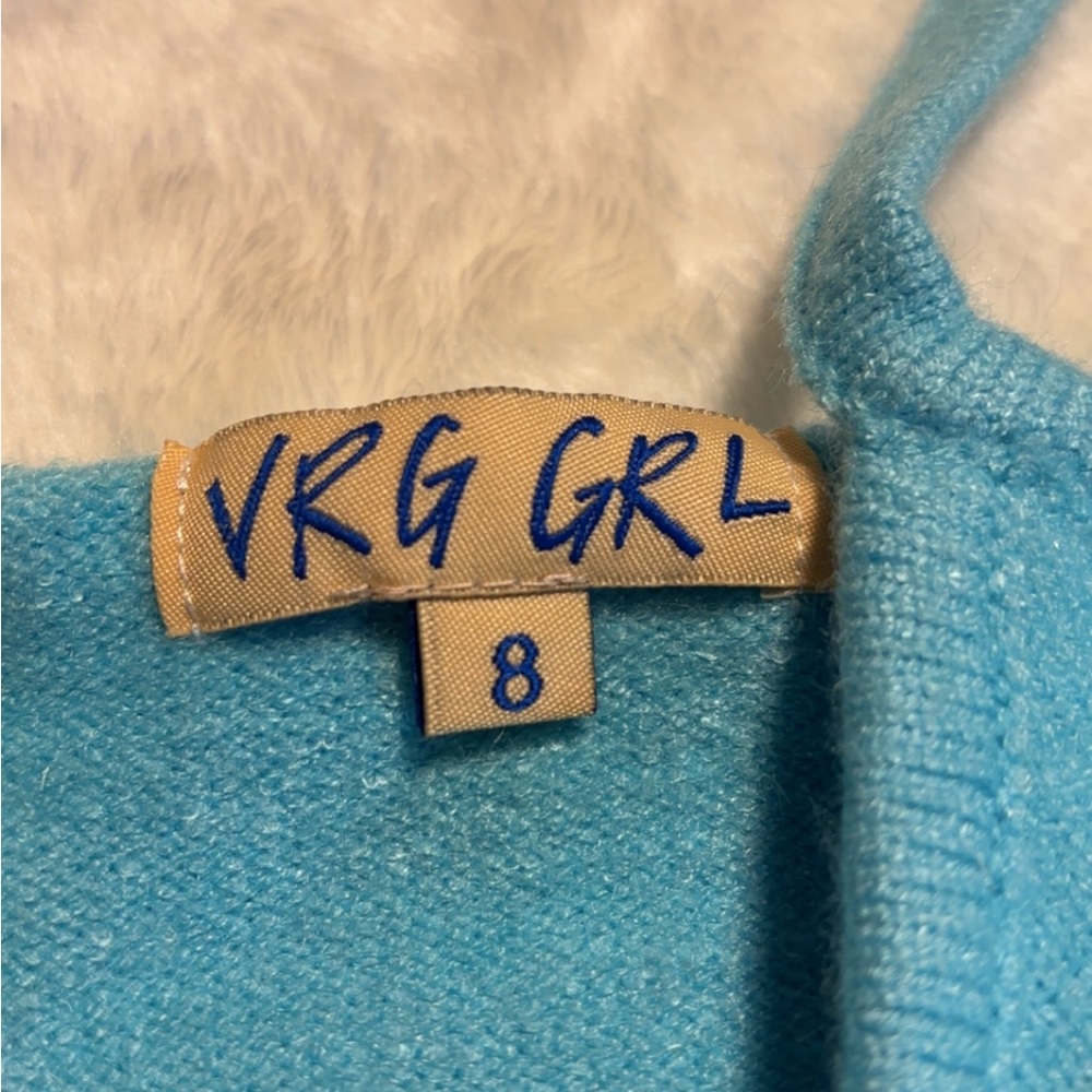 VRG GRL Turquoise Cut Out Crop Top - Picture 16 of 16
